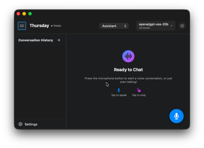 Thursday App Screenshot